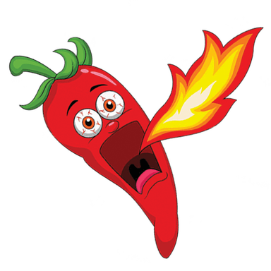 Tacos Tamix spicy chili pepper mascot